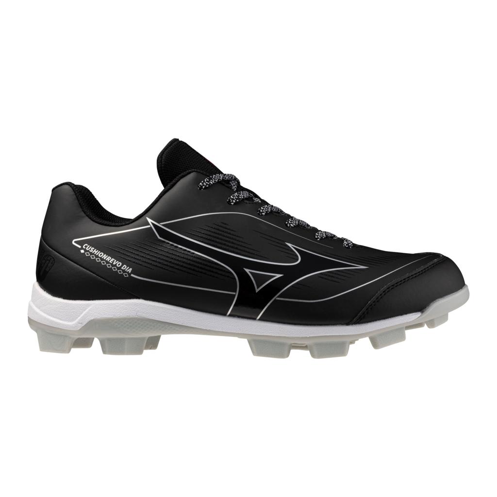 Mizuno Men's Cushionrevo Diamond Tpu Baseball Cleat Black White