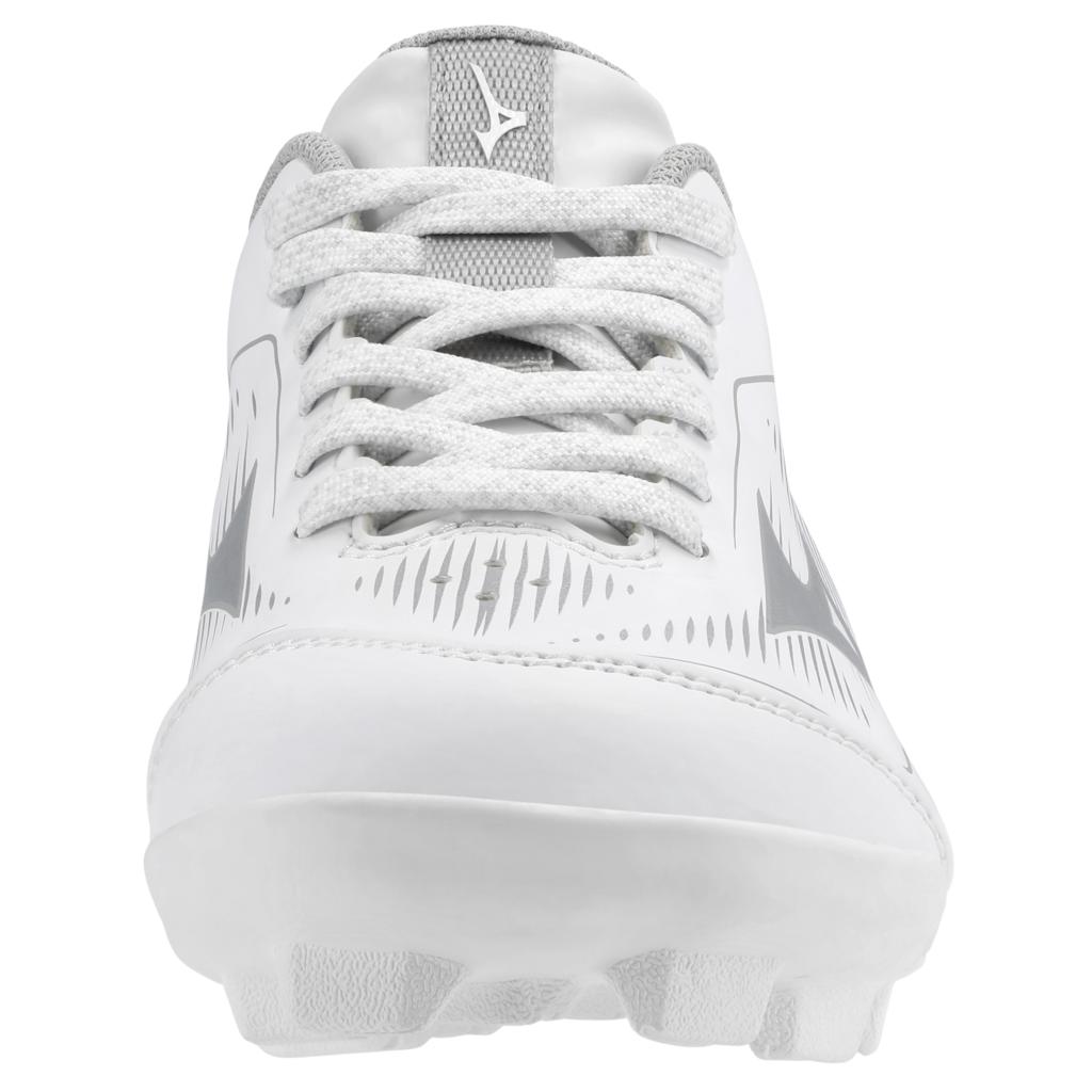 Mizuno Youth Cushionrevo Finch Jr Softball Cleat White Silver