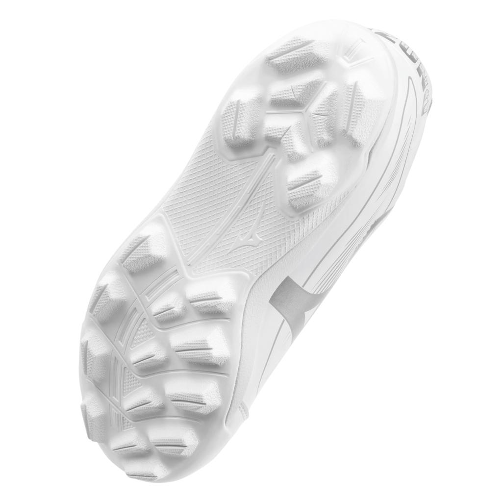 Mizuno Youth Cushionrevo Finch Jr Softball Cleat White Silver
