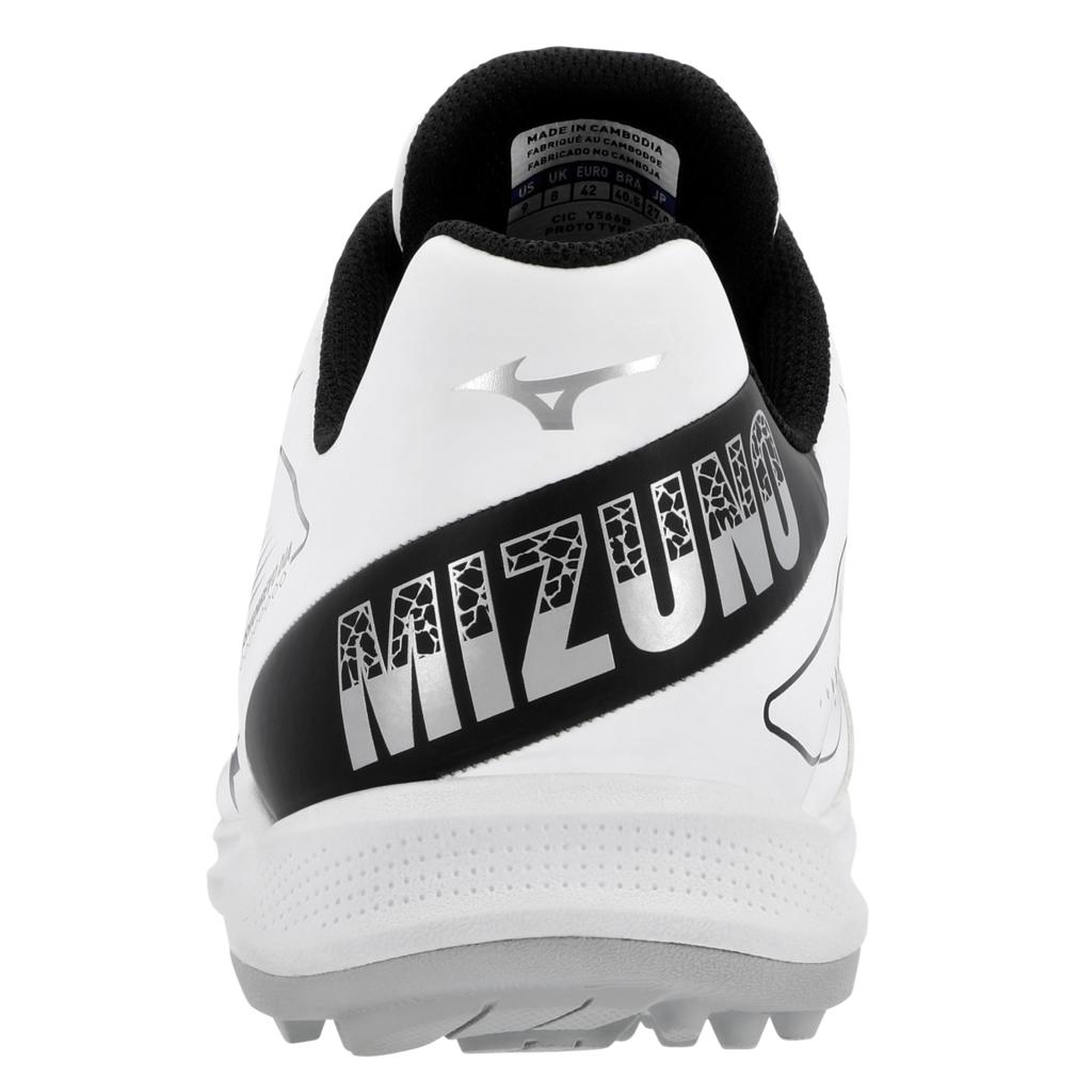 Mizuno Unisex Cushionrevo Diamond Turf Shoe White Black