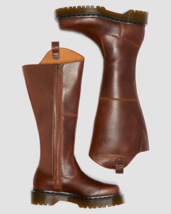 Dr Martens Amaayah Knee High Leather Boots - Butterscotch
