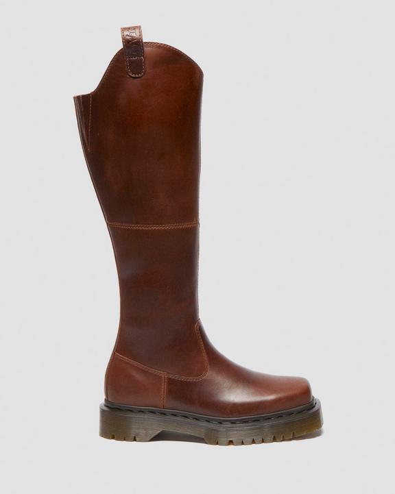 Dr Martens Amaayah Knee High Leather Boots - Butterscotch