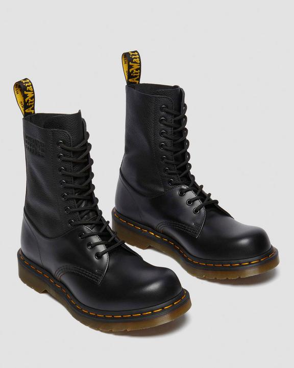 Dr Martens 1490 / 1461 Mm6 Leather Lace Up Boots - Black