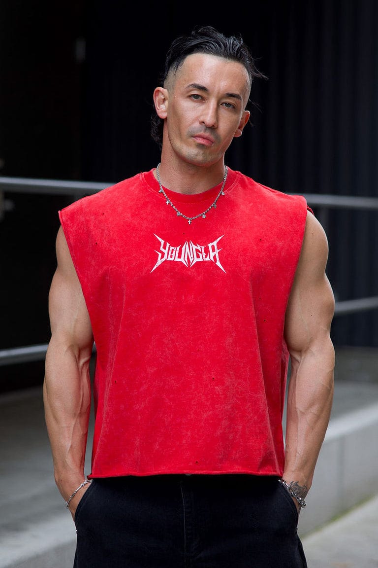 YoungLA 3049 - Essential Cut-Offs Red Wash