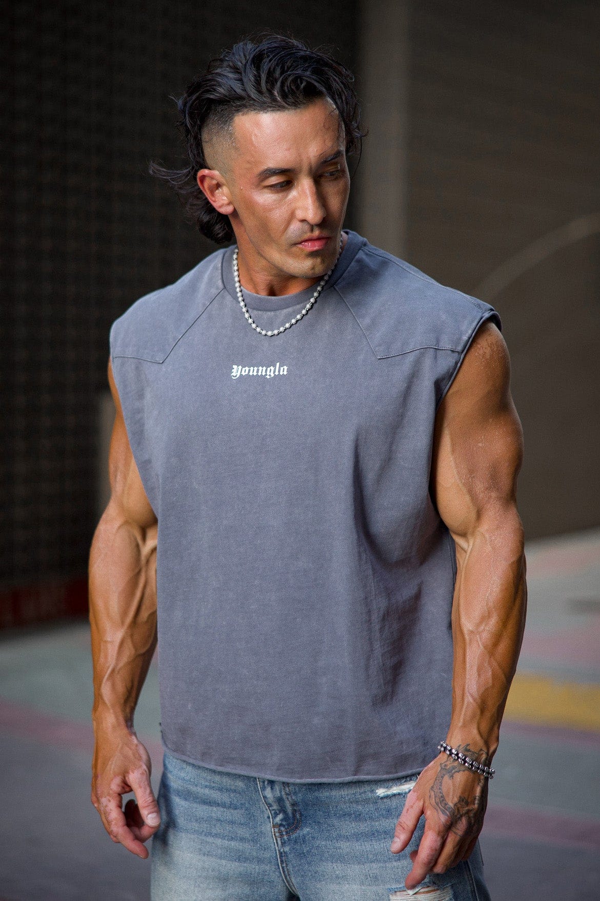 YoungLA 3076 - Western Cut-Offs Grey Wash