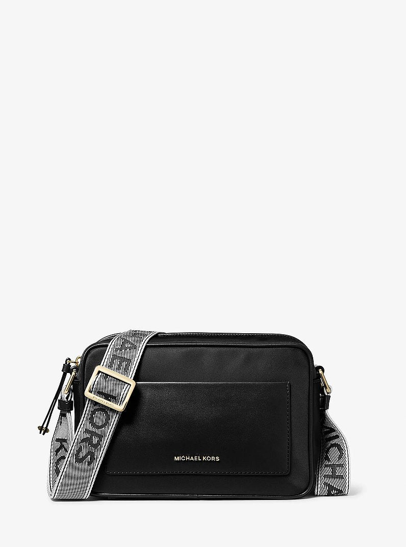 Michael Kors Jet Set Large Nylon Gabardine Crossbody Bag BLACK