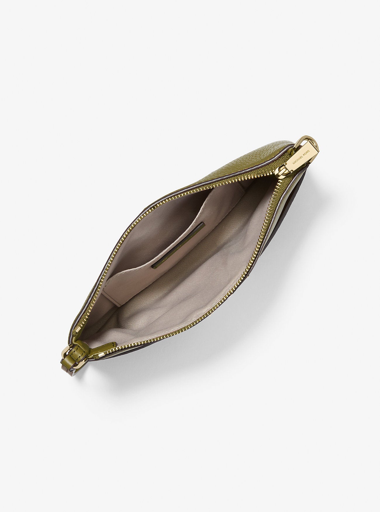 Jet Set Medium Pebbled Leather Wristlet Pistachio Pistachio