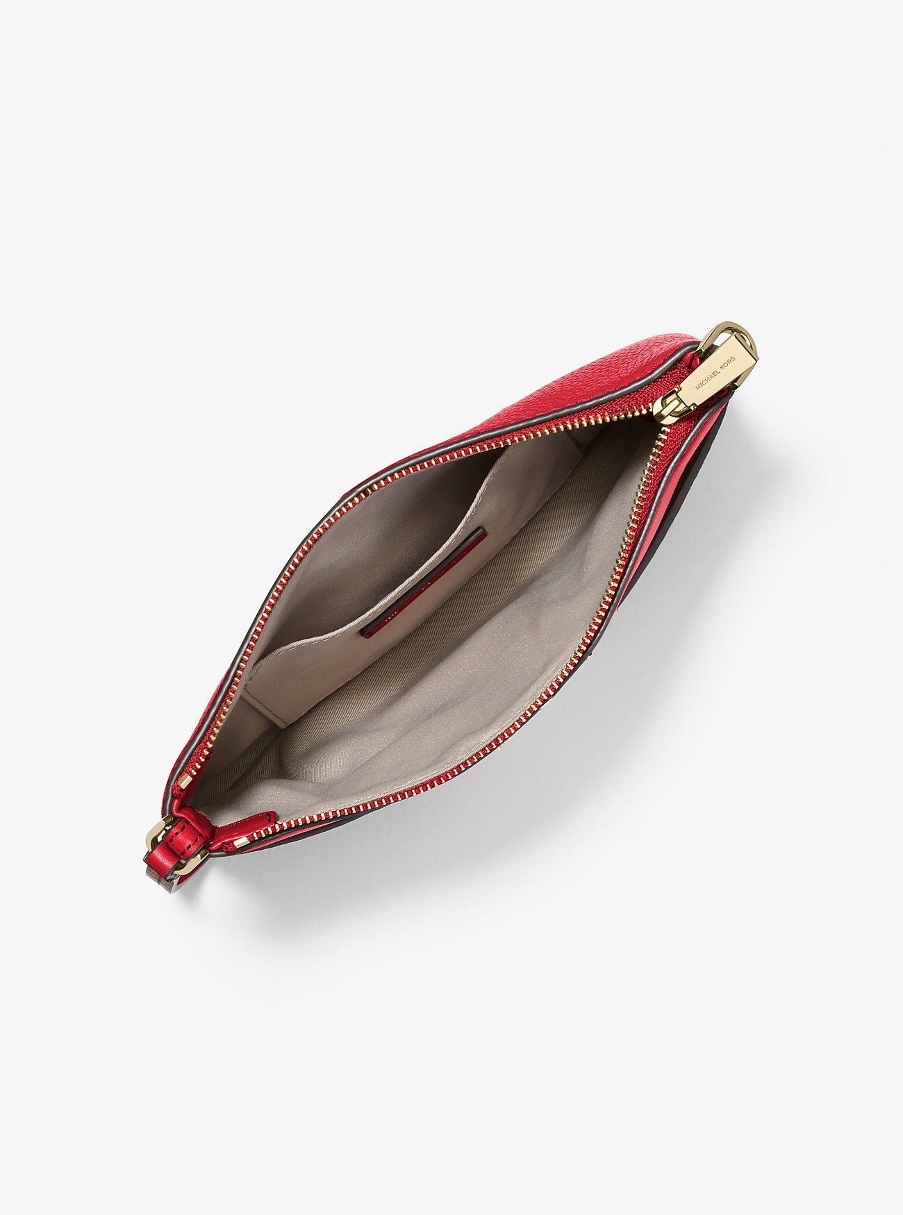 Jet Set Medium Pebbled Leather Wristlet Crimson Crimson