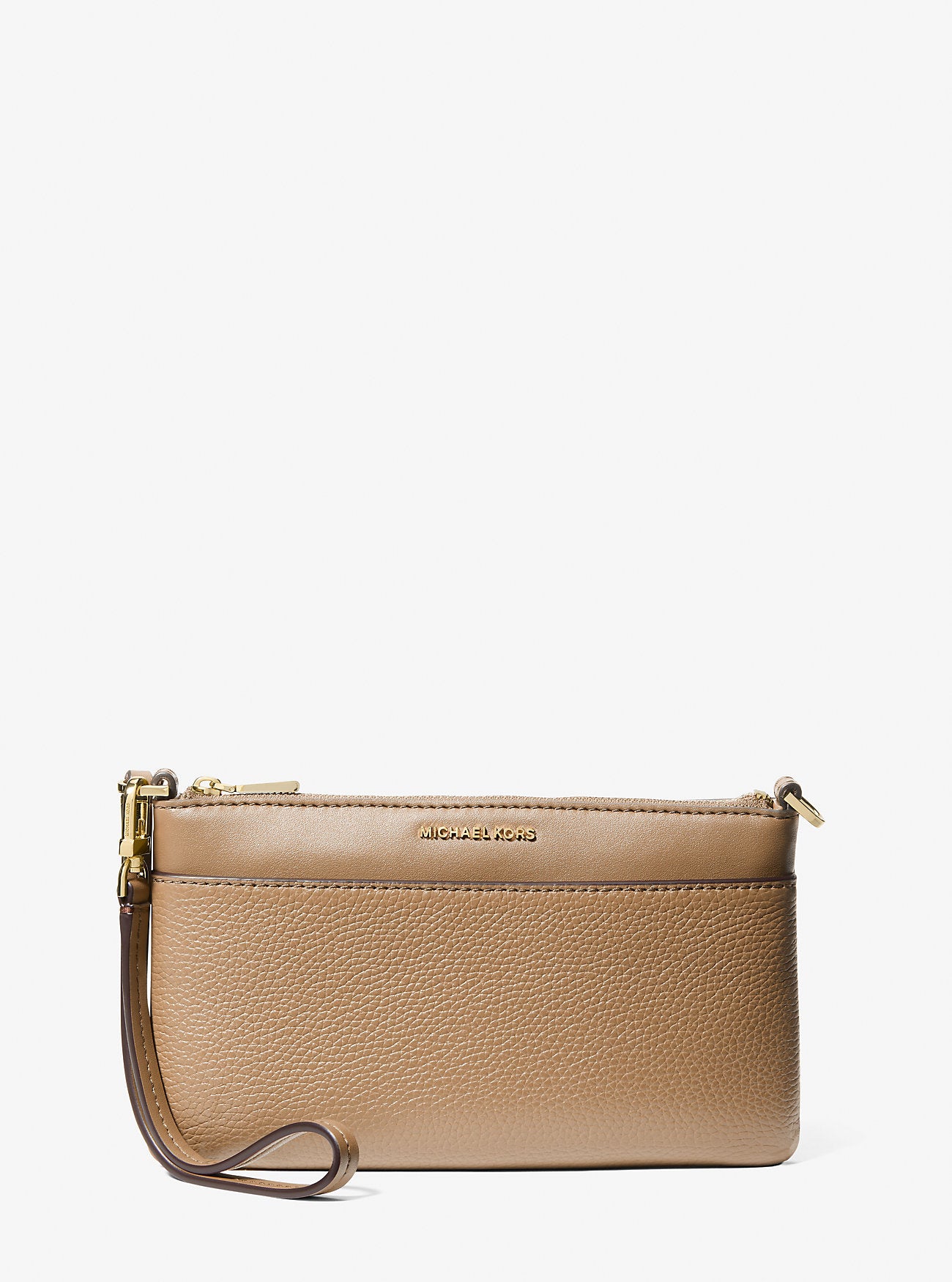 Jet Set Medium Pebbled Leather Wristlet Husk Husk