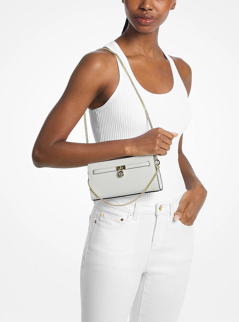 Michael Kors Hamilton Extra-Small Leather Convertible Crossbody Bag EGGSHELL