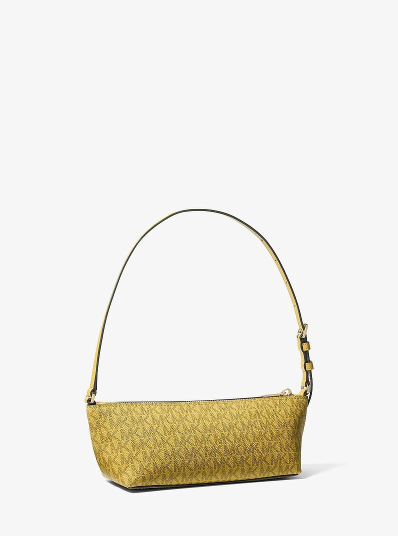Michael Kors Laila Small Signature Logo Satchel CHARTREUSE