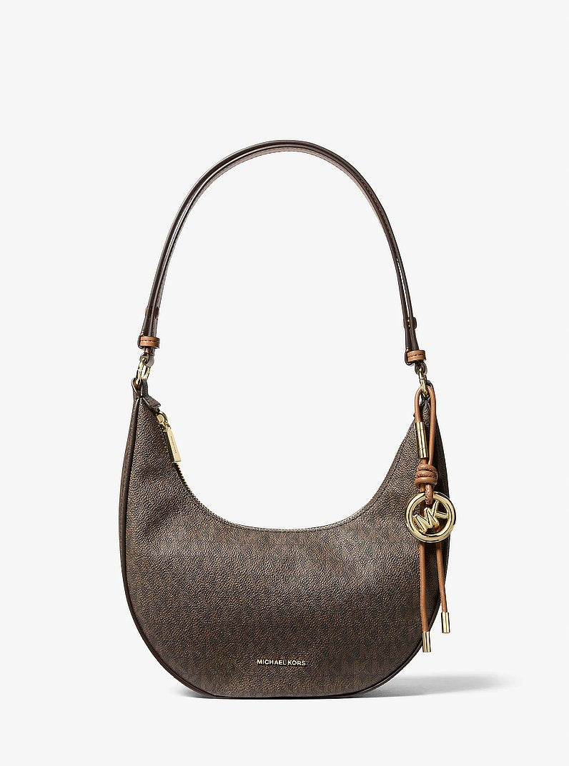 Michael Kors Nolita Small Signature Logo Convertible Pochette BRN/ACORN