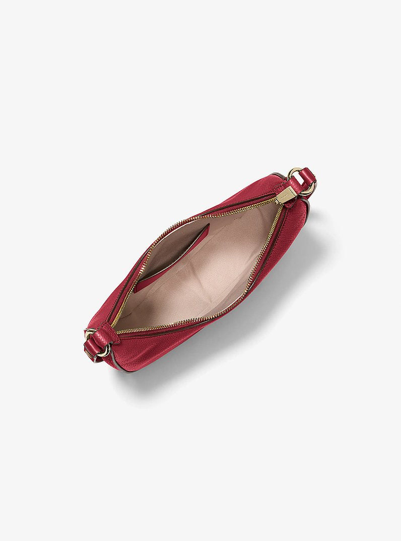 Michael Kors Nolita Small Pebbled Leather Convertible Pochette DEEP RED