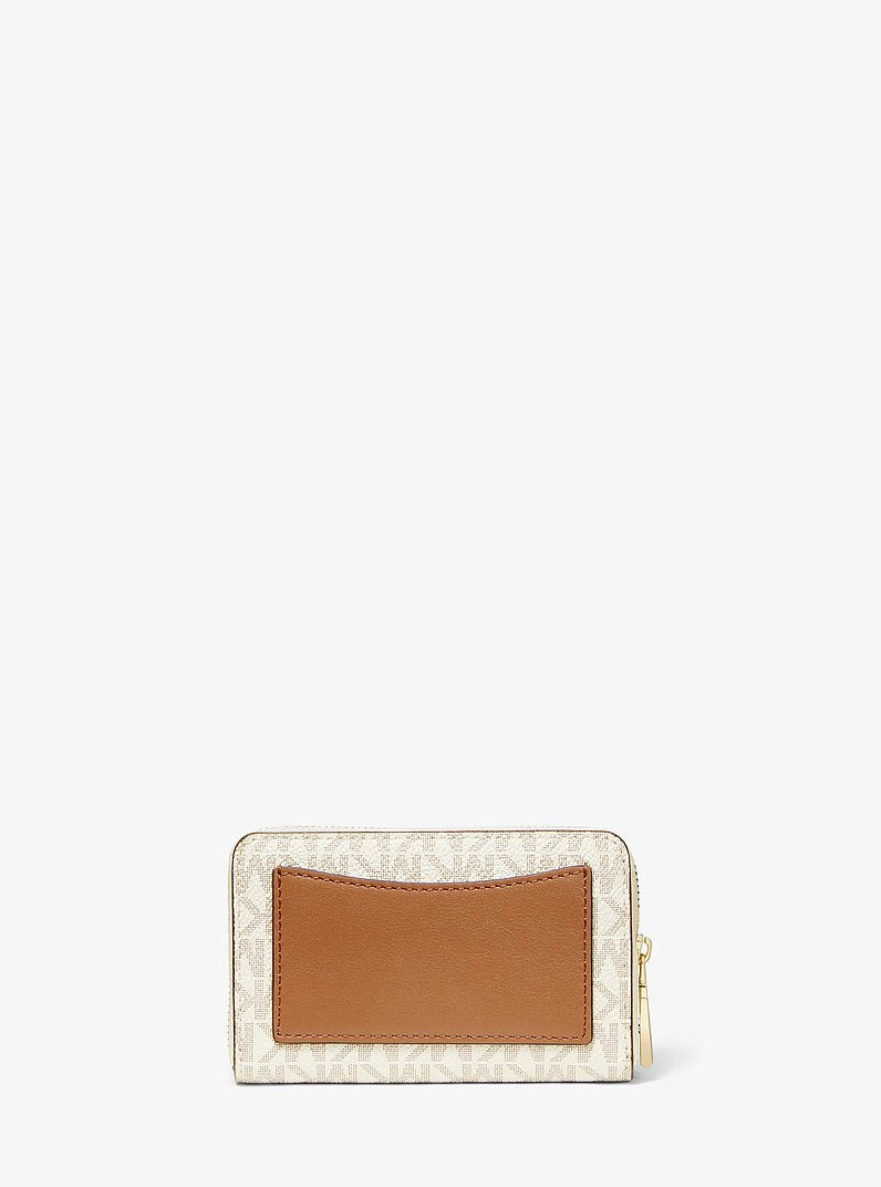 Michael Kors Small Logo and Leather Wallet VANILLA/ACORN