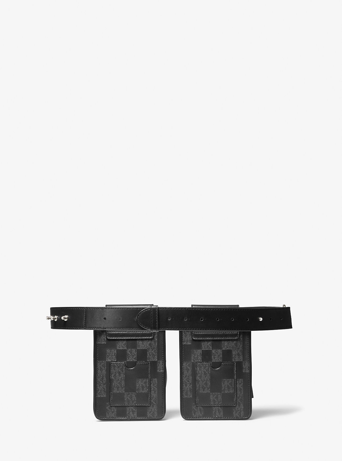 ASHYA X MICHAEL KORS Saga Signature And Leather Multi Bag Black Combo Black Combo