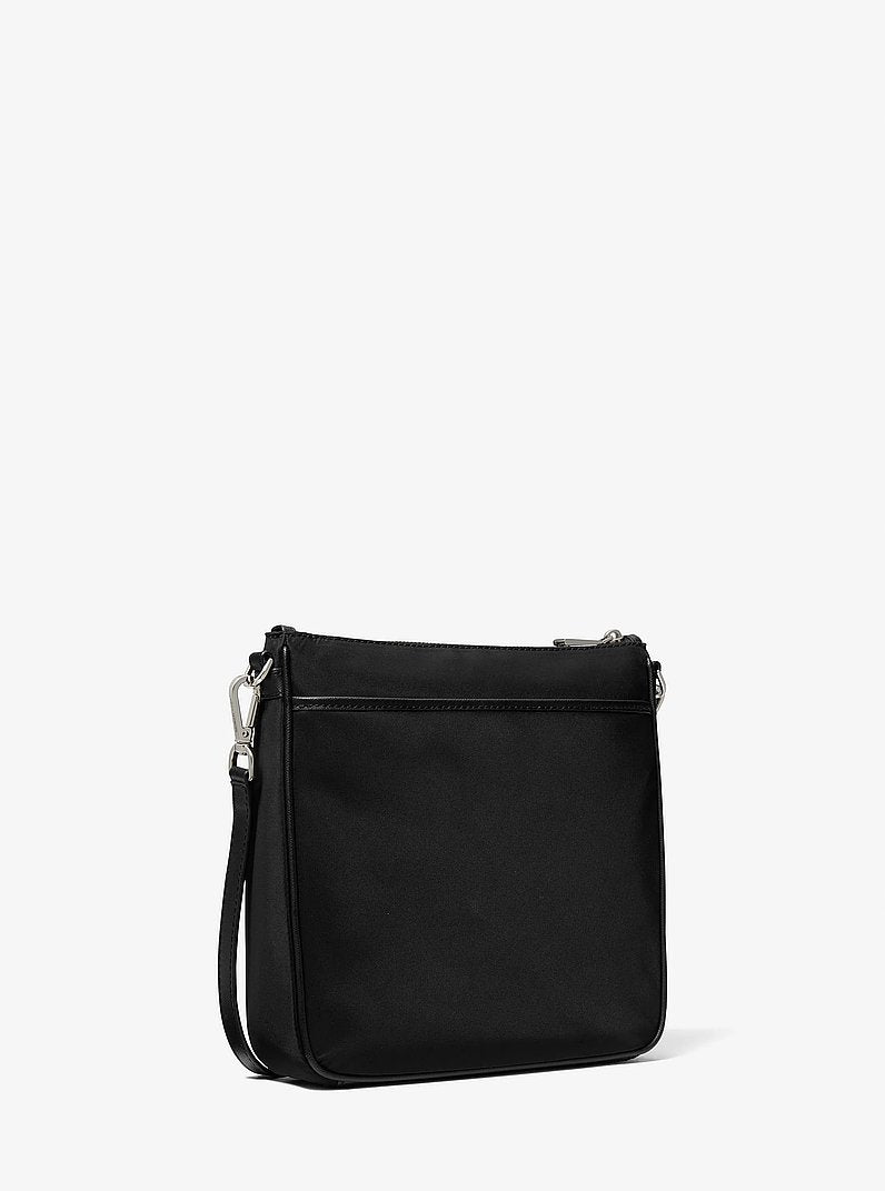 Michael Kors Jet Set Large Nylon Gabardine Messenger Bag BLACK