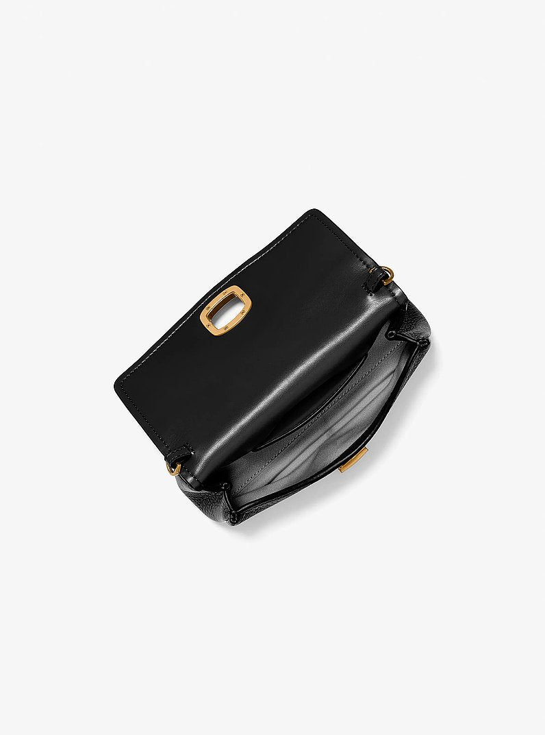 Michael Kors Bryant Small Textured Leather Pochette BLACK