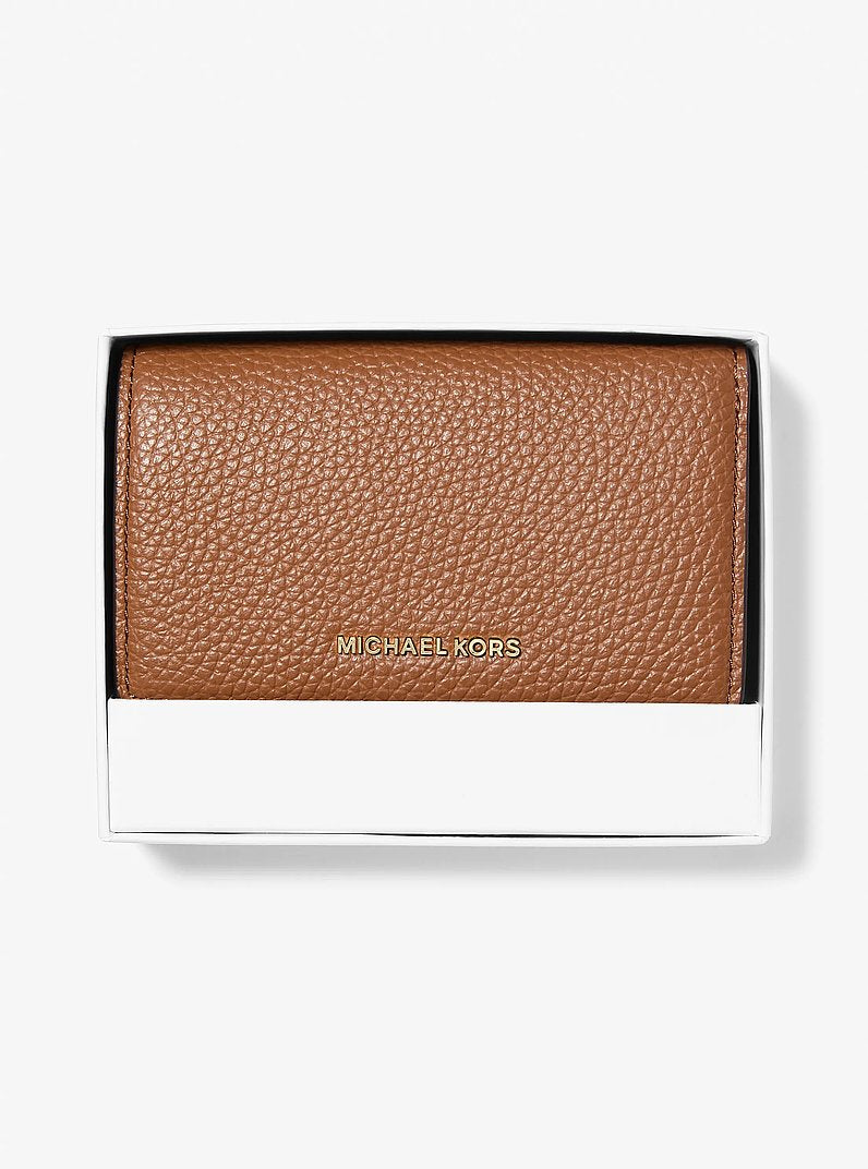 Michael Kors Bryant Medium Pebbled Leather Wallet LUGGAGE