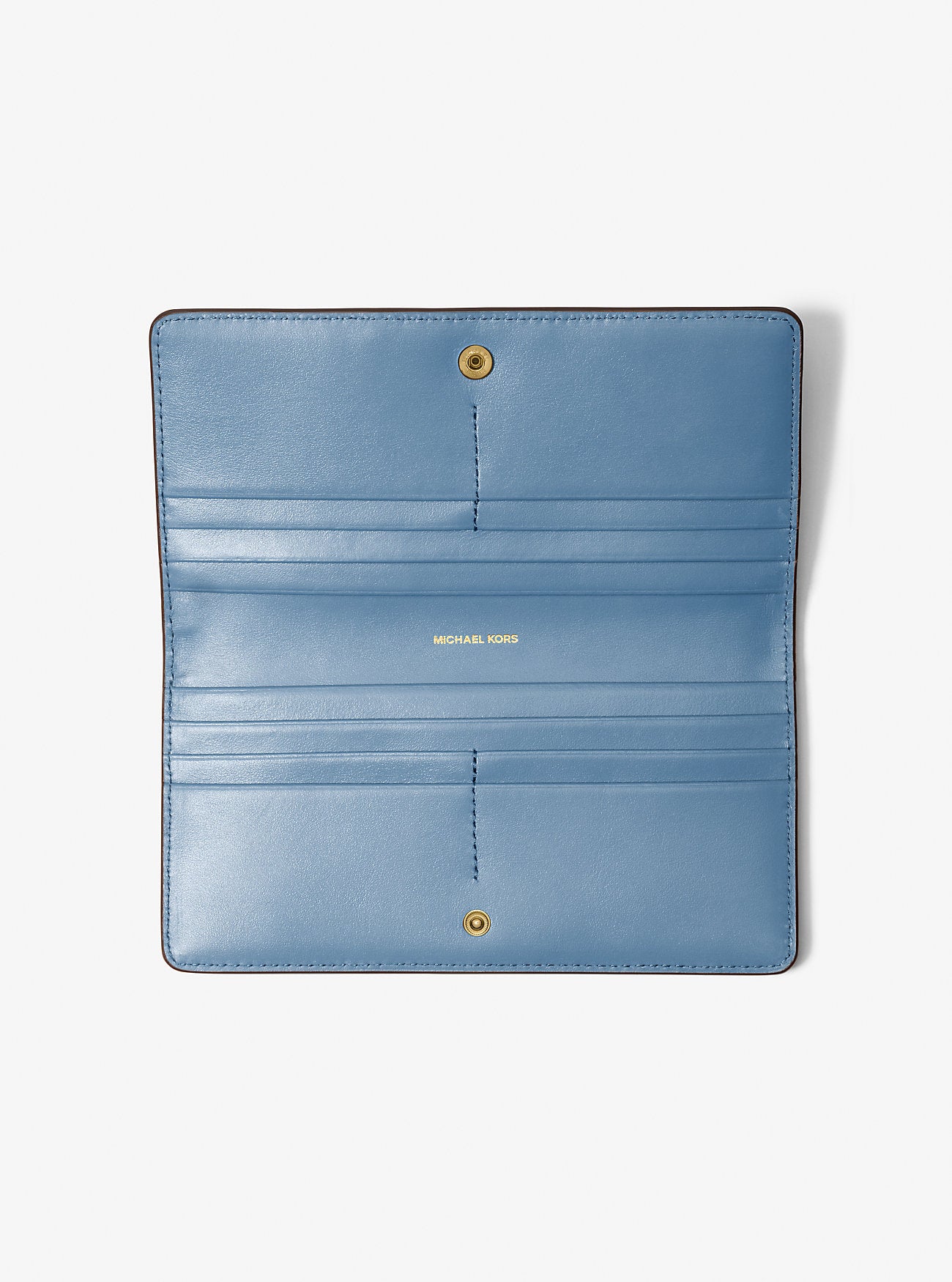 Bryant Large Pebbled Leather Snap-Front Wallet French Blue French Blue
