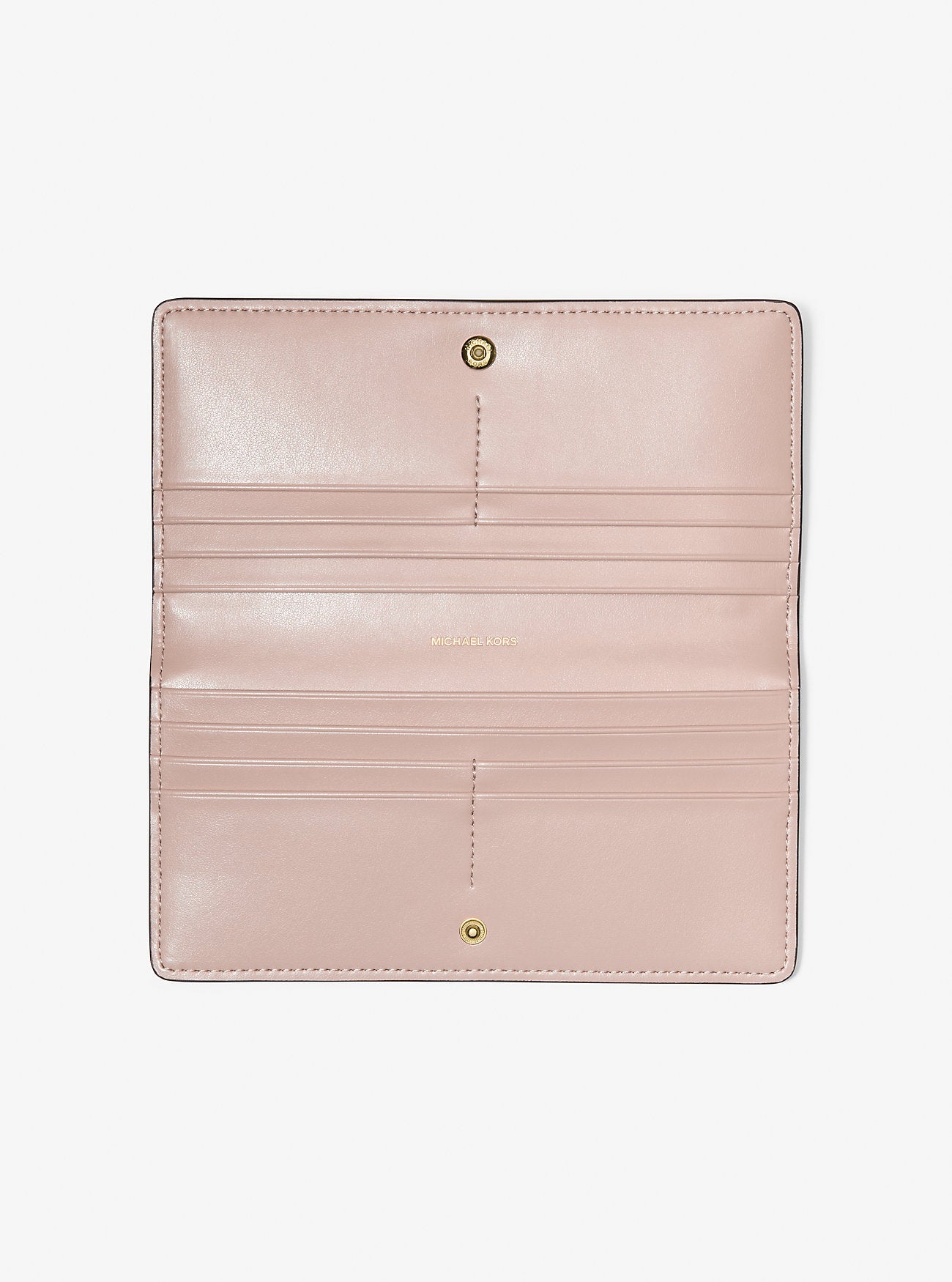 Bryant Large Pebbled Leather Snap-Front Wallet Soft Pink Soft Pink
