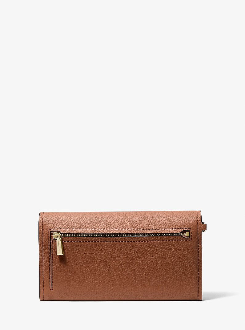 Michael Kors Jet Set Medium Pebbled Leather Smartphone Wristlet LUGGAGE
