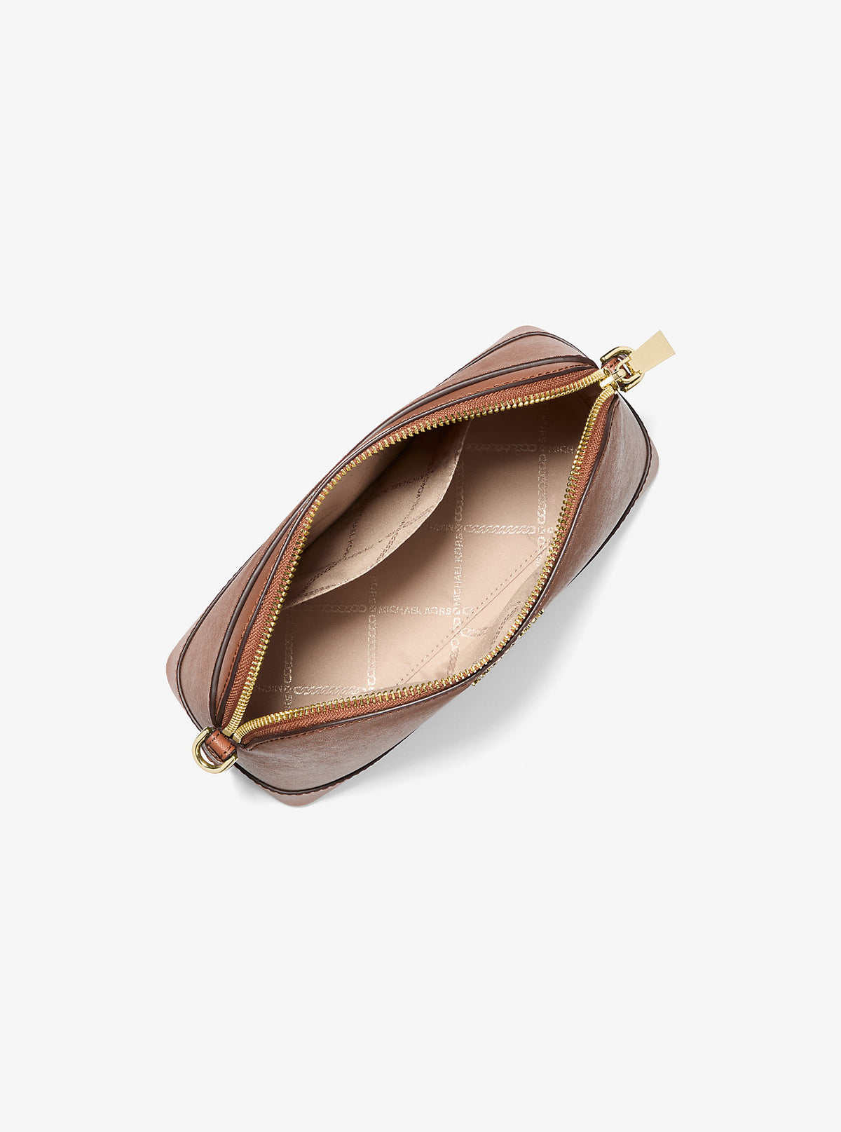 Large Saffiano Leather Dome Crossbody Bag Luggage Luggage