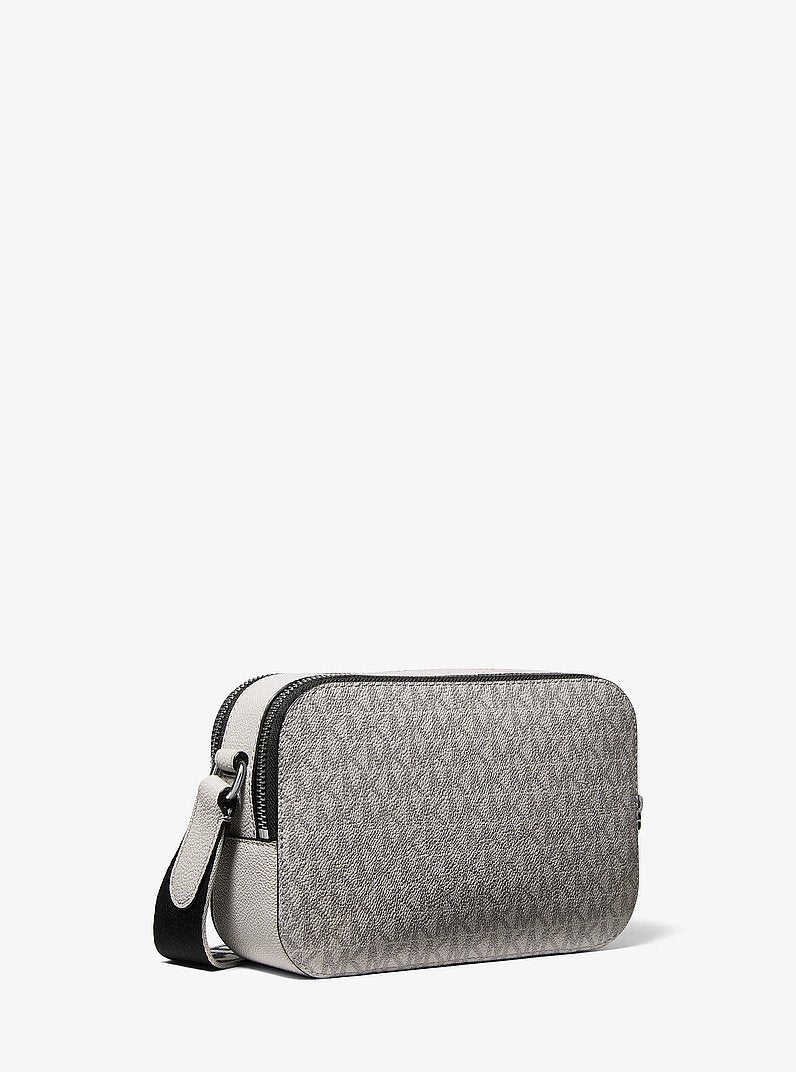 Michael Kors Hudson Signature Logo Camera Crossbody Bag NICKEL