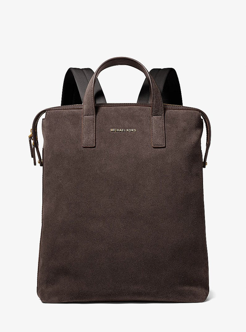 Michael Kors Nicholas Suede Convertible Backpack CHOCOLATE