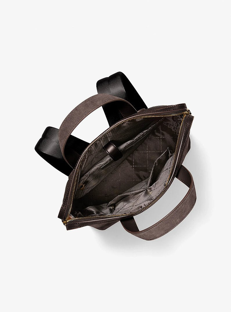 Michael Kors Nicholas Suede Convertible Backpack CHOCOLATE