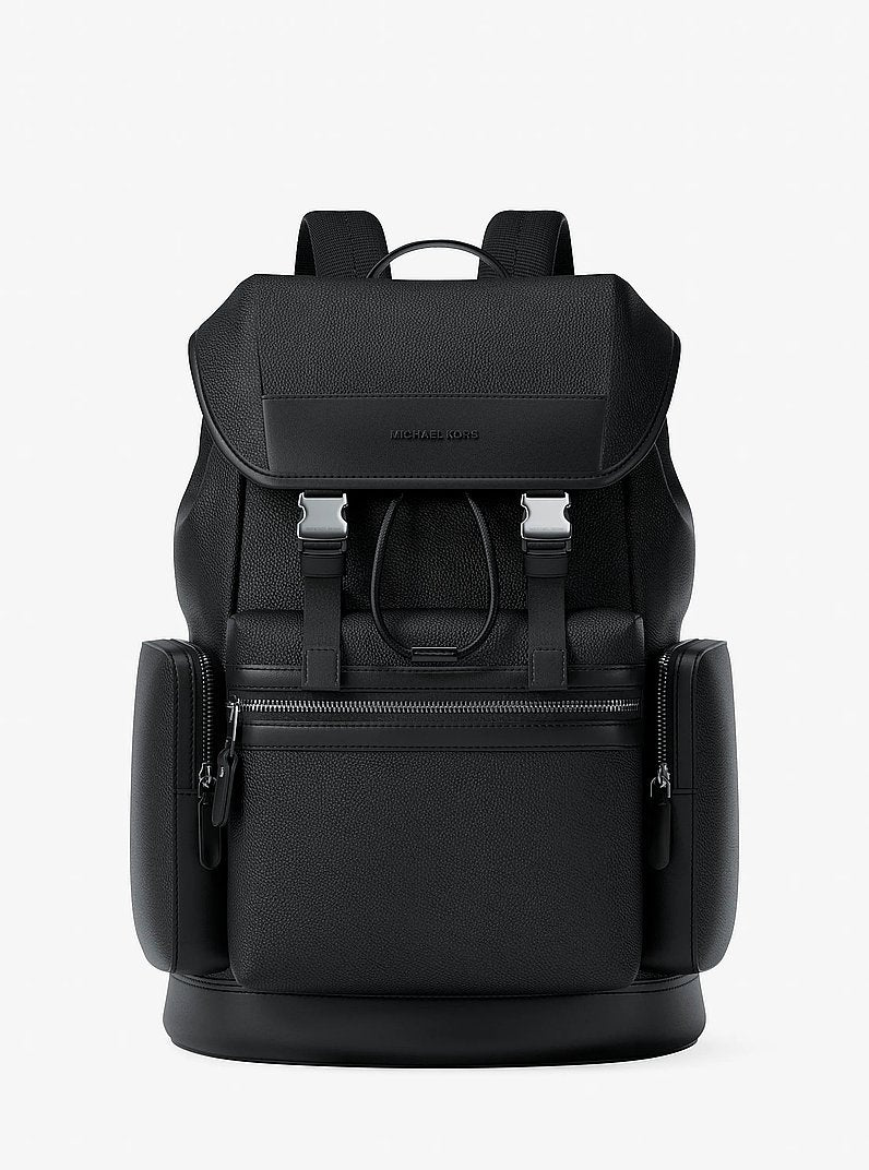 Michael Kors Jet Set Pebbled Leather Backpack BLACK