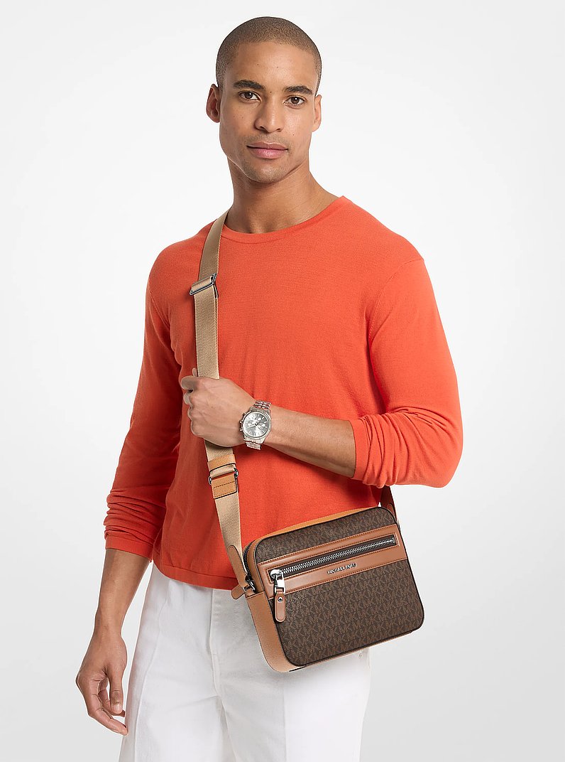 Michael Kors Jet Set Signature Logo Crossbody Bag BROWN/LUGGAGE