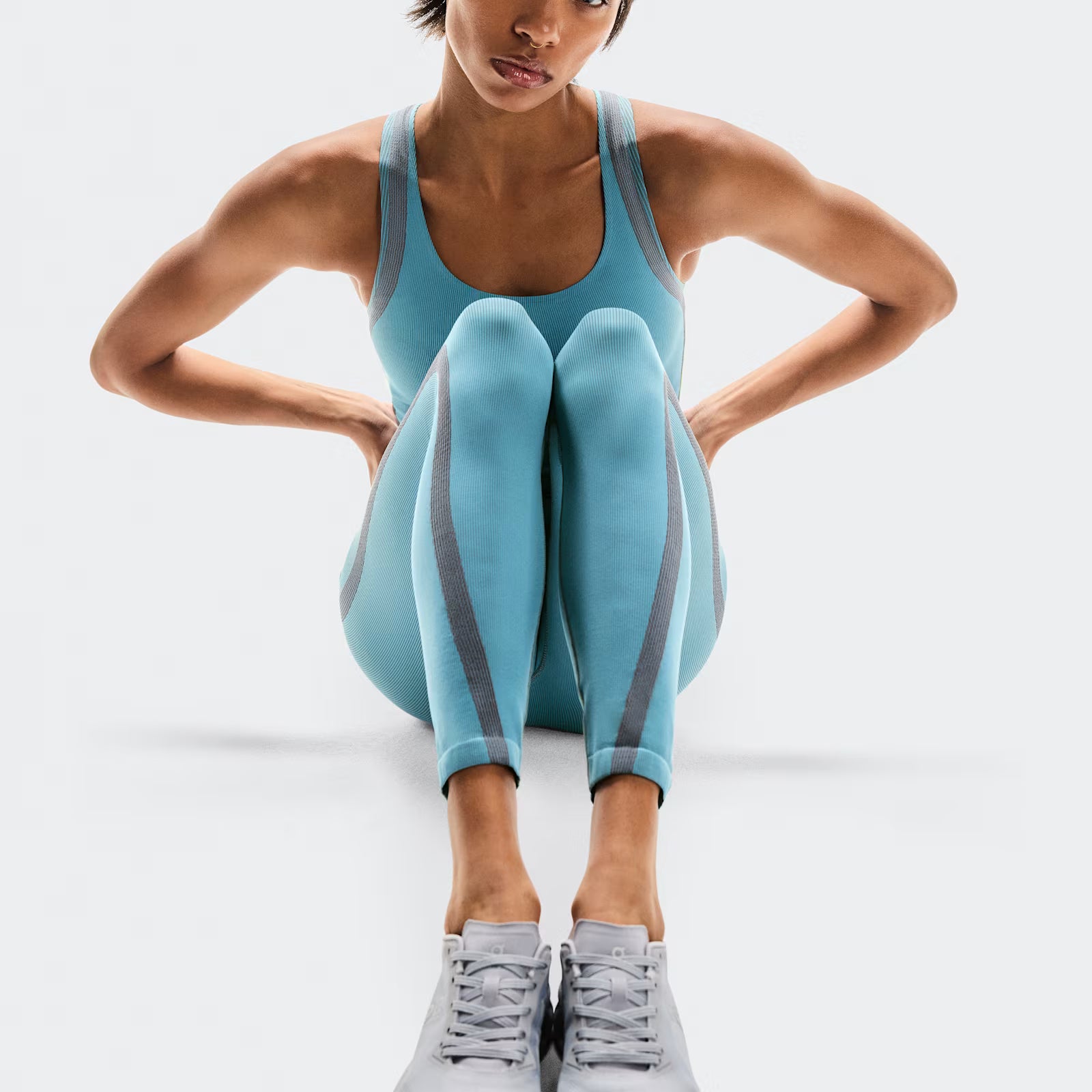 On Studio Knit Bodysuit 7/8 Niagara | Rock (Women'S)