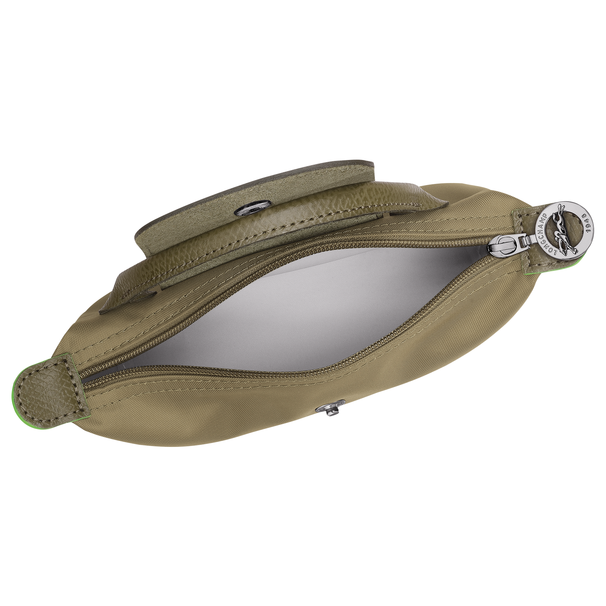 Longchamp Le Pliage Green Pouch with handle Artichoke