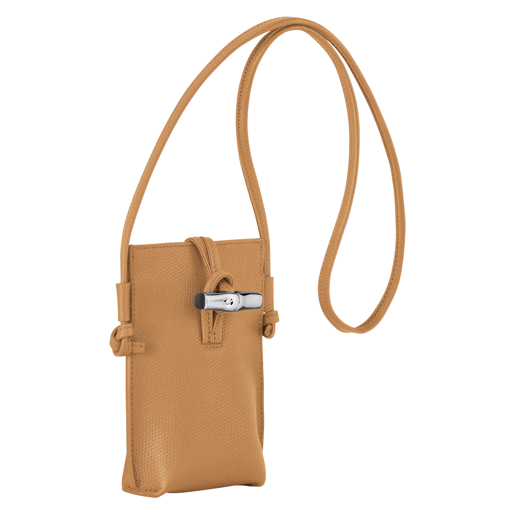 Longchamp Le Roseau Phone case Walnut