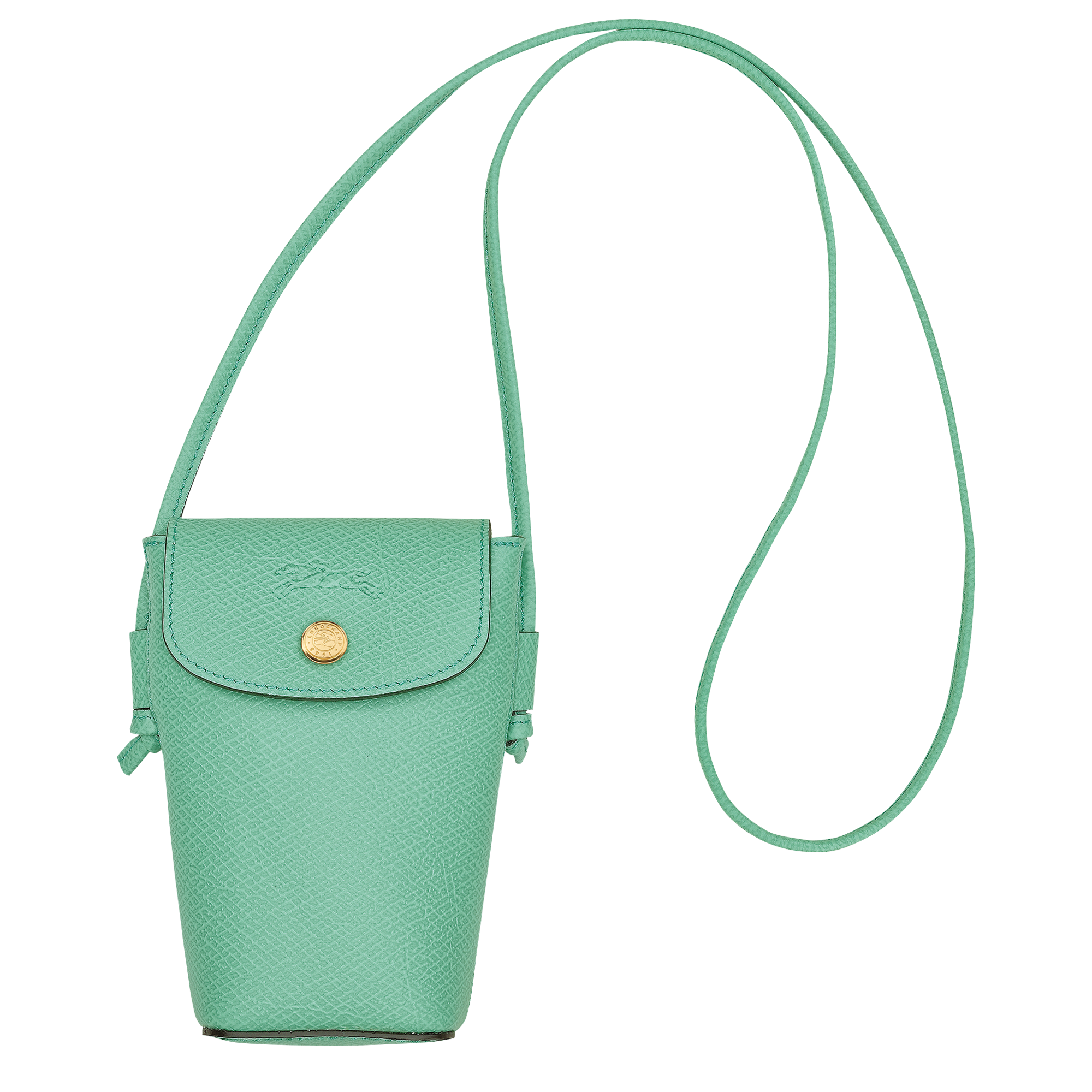 Longchamp Épure Phone case with leather lace Mint