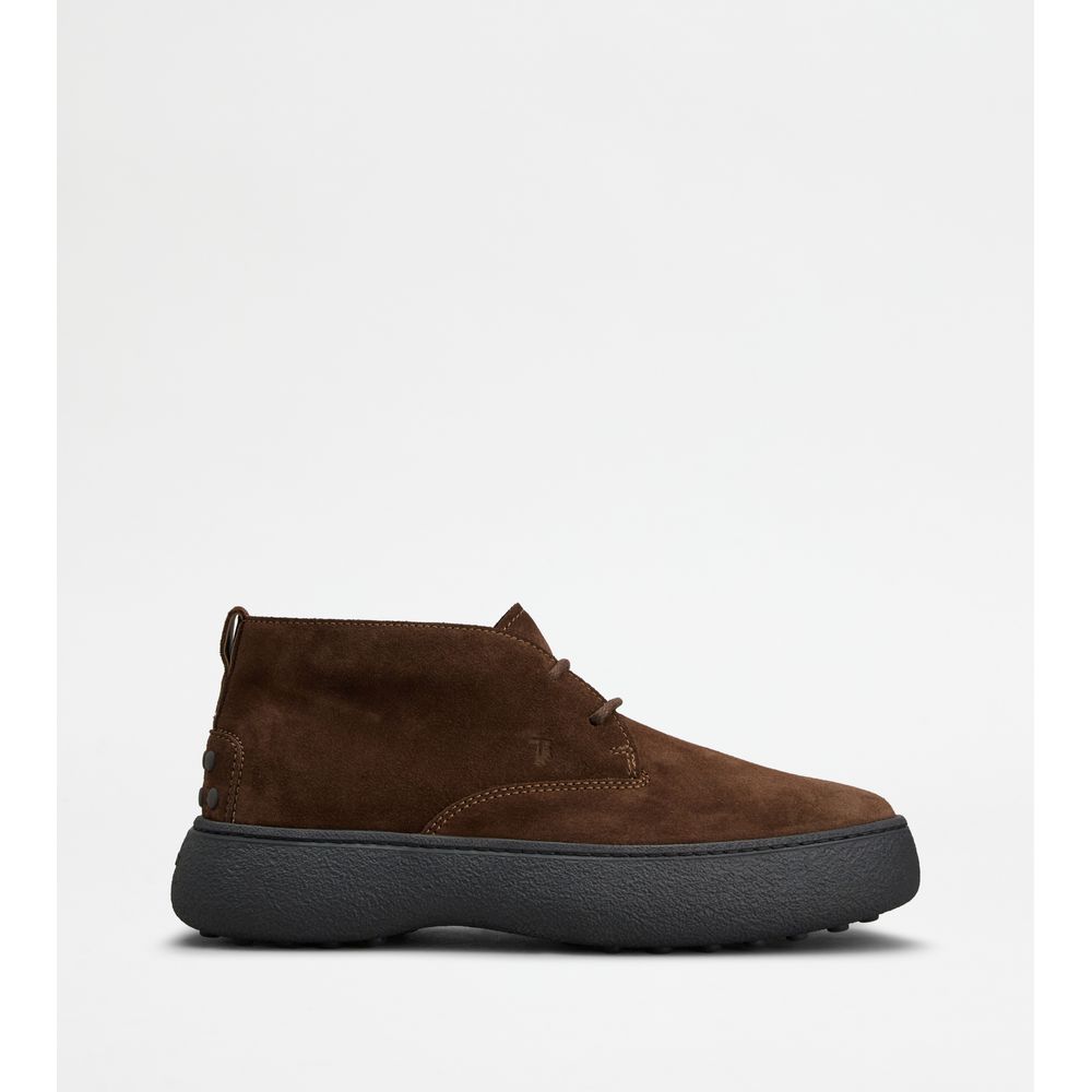 Tods W. G. Heritage Desert Boots In Suede Brown Mens