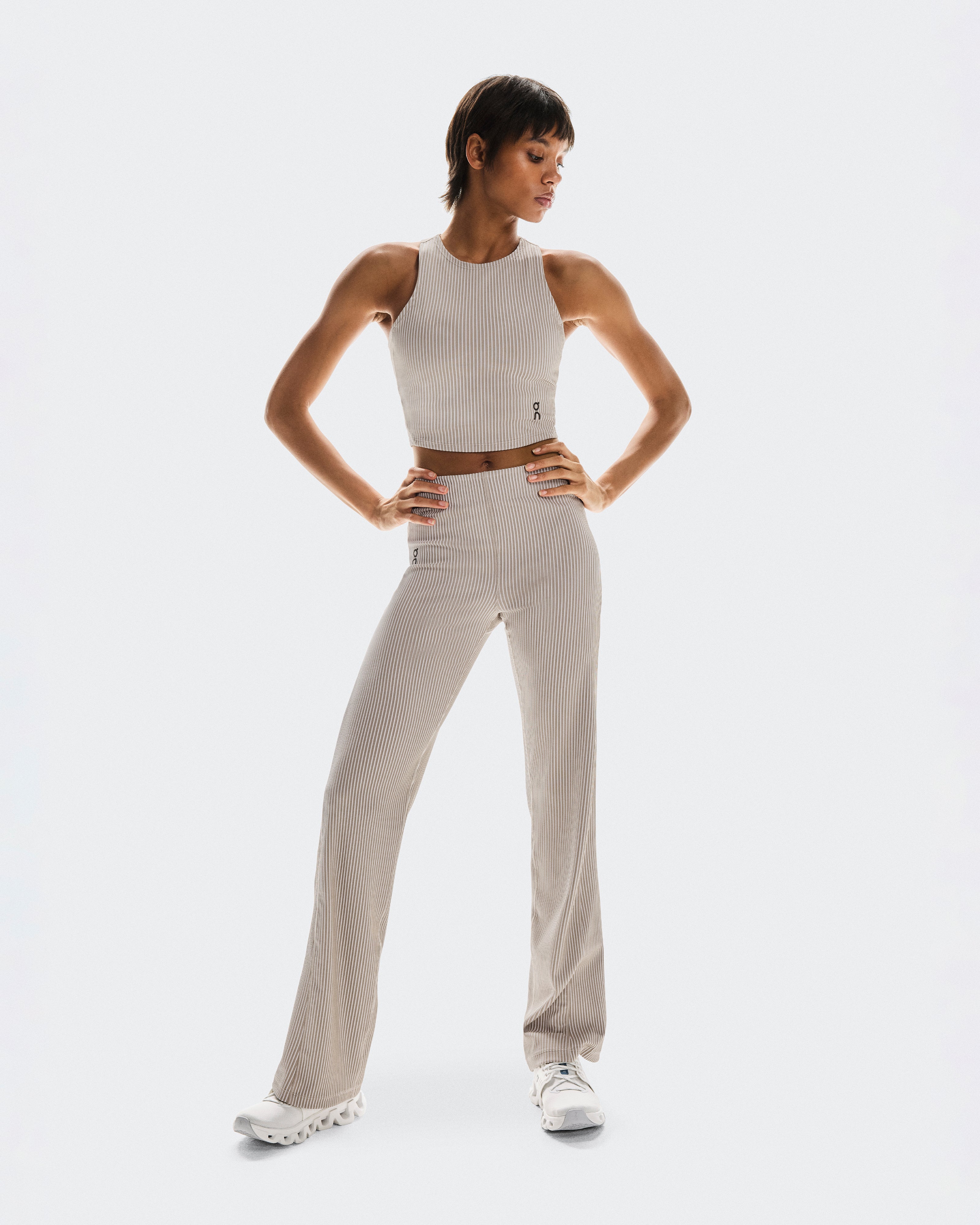 On All-Day Ribbed Pants Desert | White (Women'S)