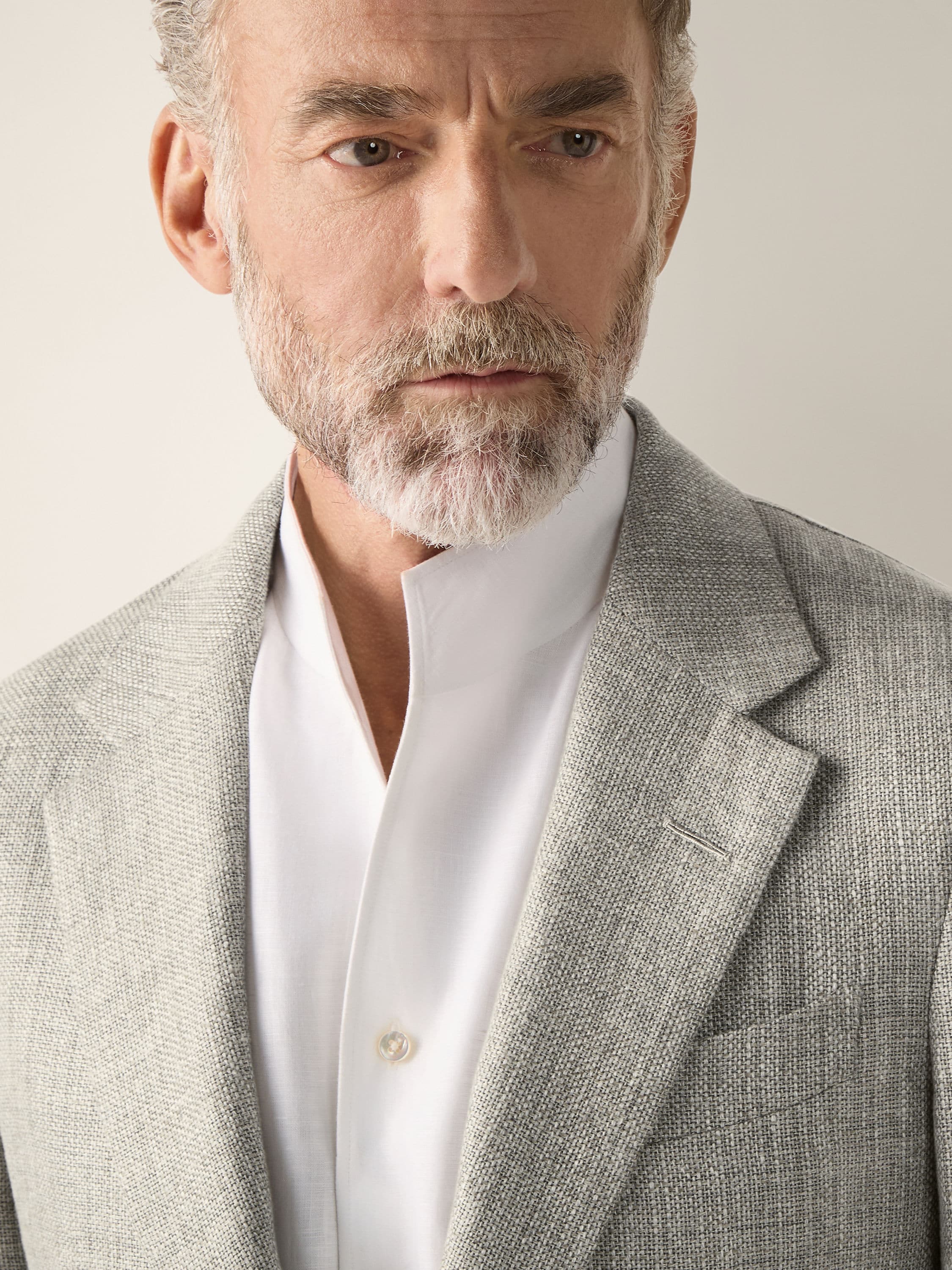 Zegna Light Green Crossover Linen Wool And Silk Jacket