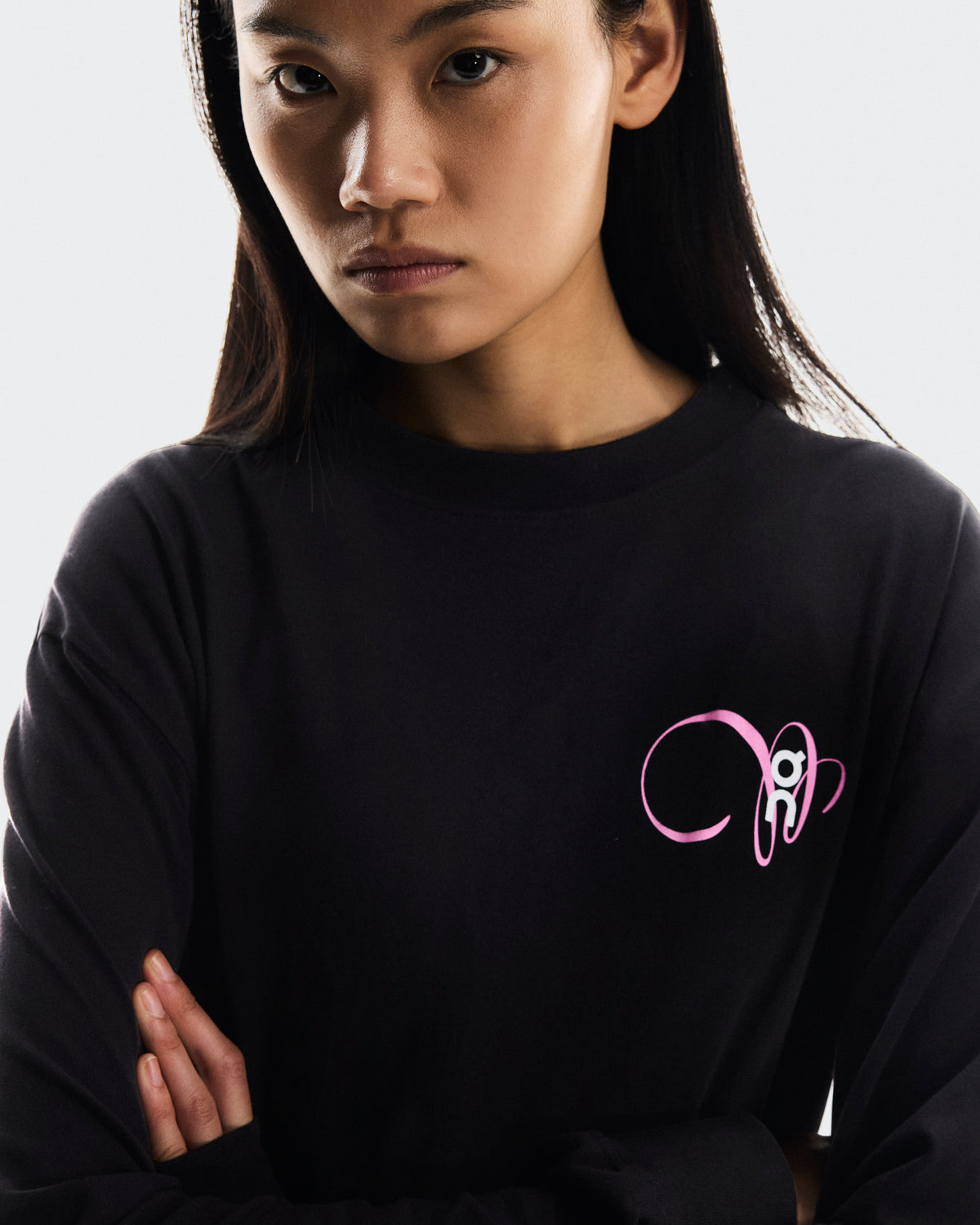 On Club Long-T Graphic Black (Women'S) (Women's)