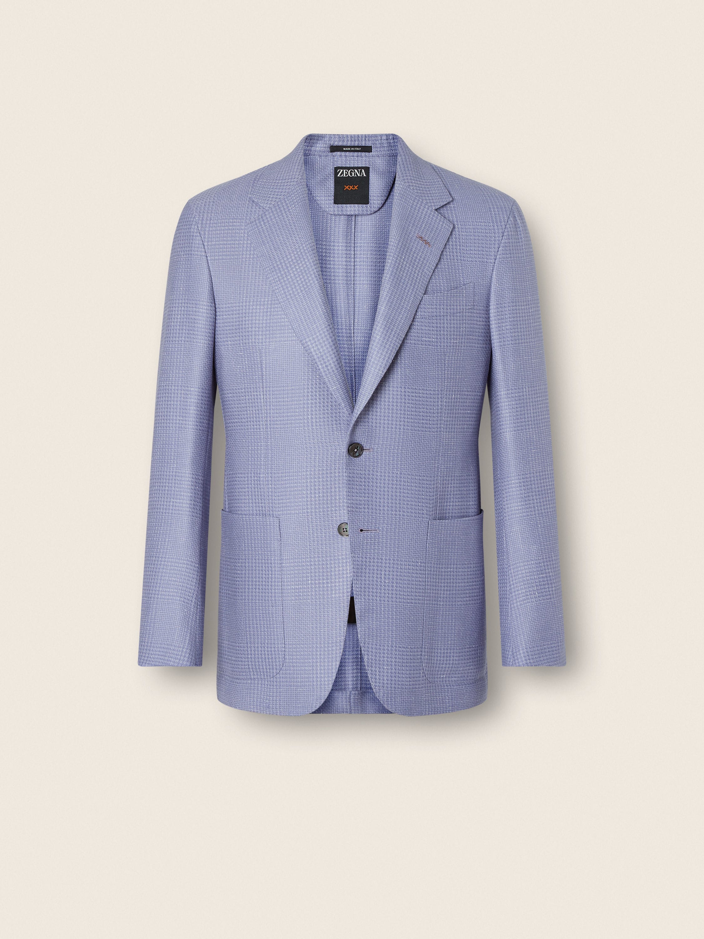 Zegna Lilac Cashmere Silk And Linen Jacket