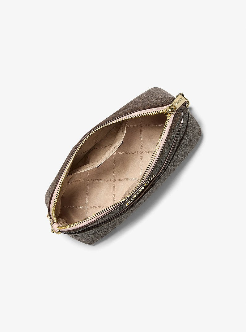 Jet Set Travel Medium Logo Dome Crossbody Bag Powder Blush Powder Blush