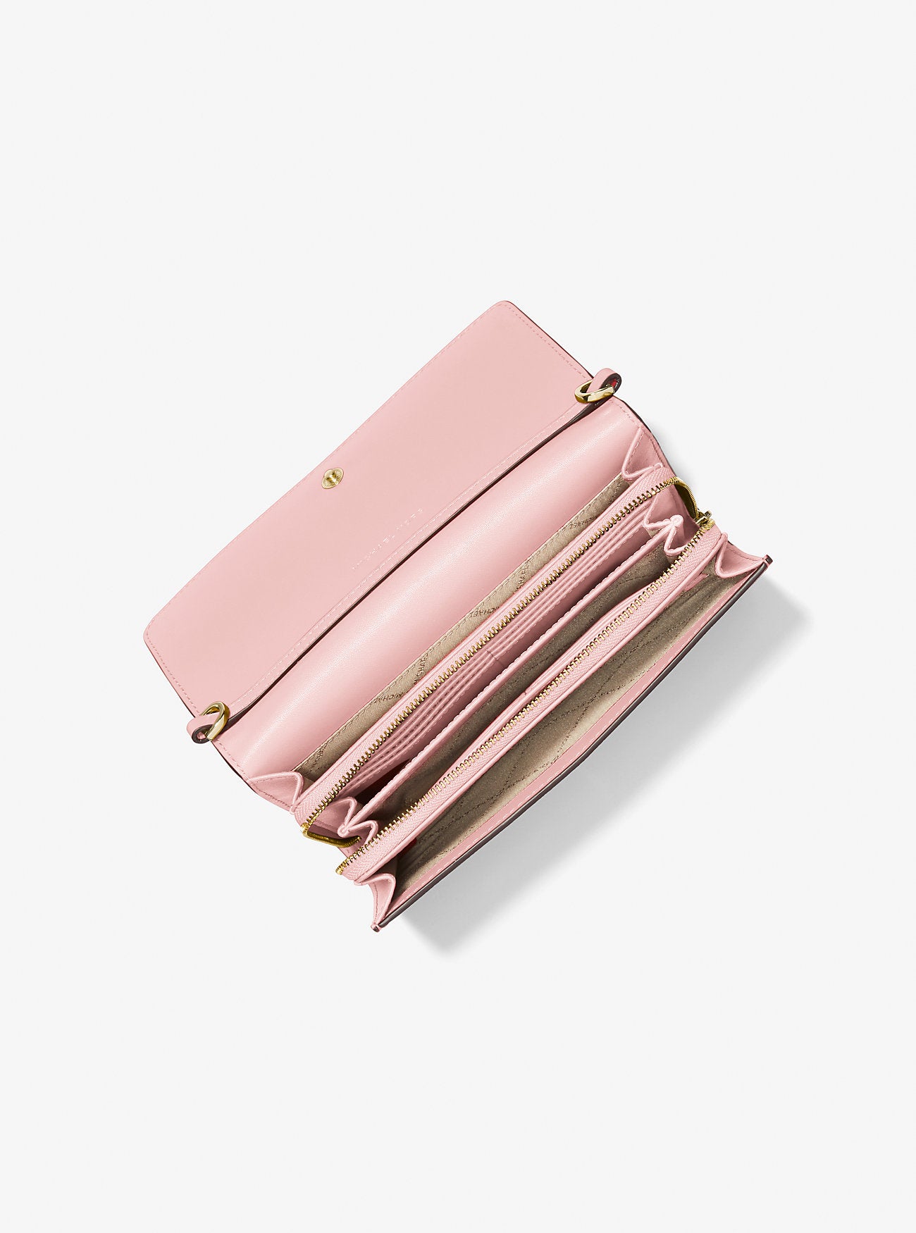 Jet Set Large Leather Crossbody Bag Powder Blush Powder Blush