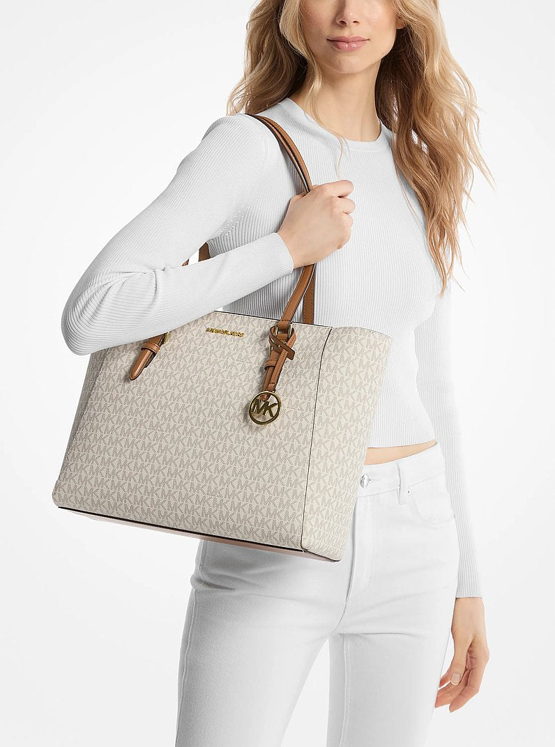 Charlotte Large 3-in-1 Signature Logo Tote Bag Vanilla Vanilla