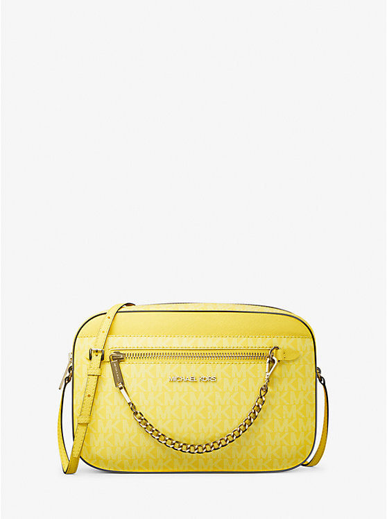 Micheal Kors Jet Set Large Logo Crossbody Bag Daisy Yellow