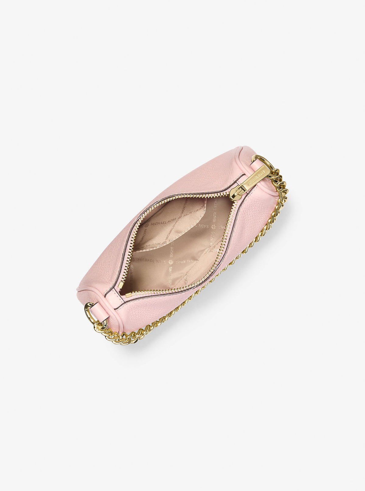 Carmela Small Pebbled Leather Convertible Crossbody Bag Powder Blush Powder Blush