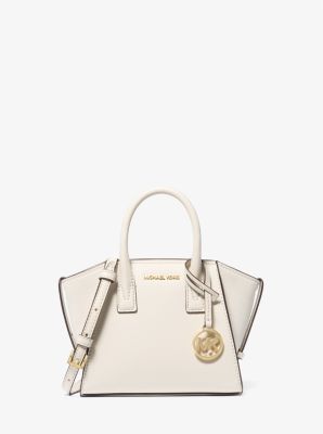Avril Extra-Small Leather and Suede Satchel Lt Cream Lt Cream