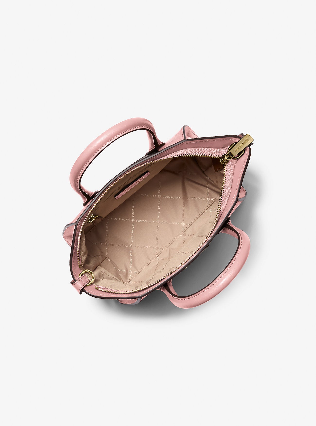 Avril Small Pebbled Leather Satchel Powder Blush Powder Blush