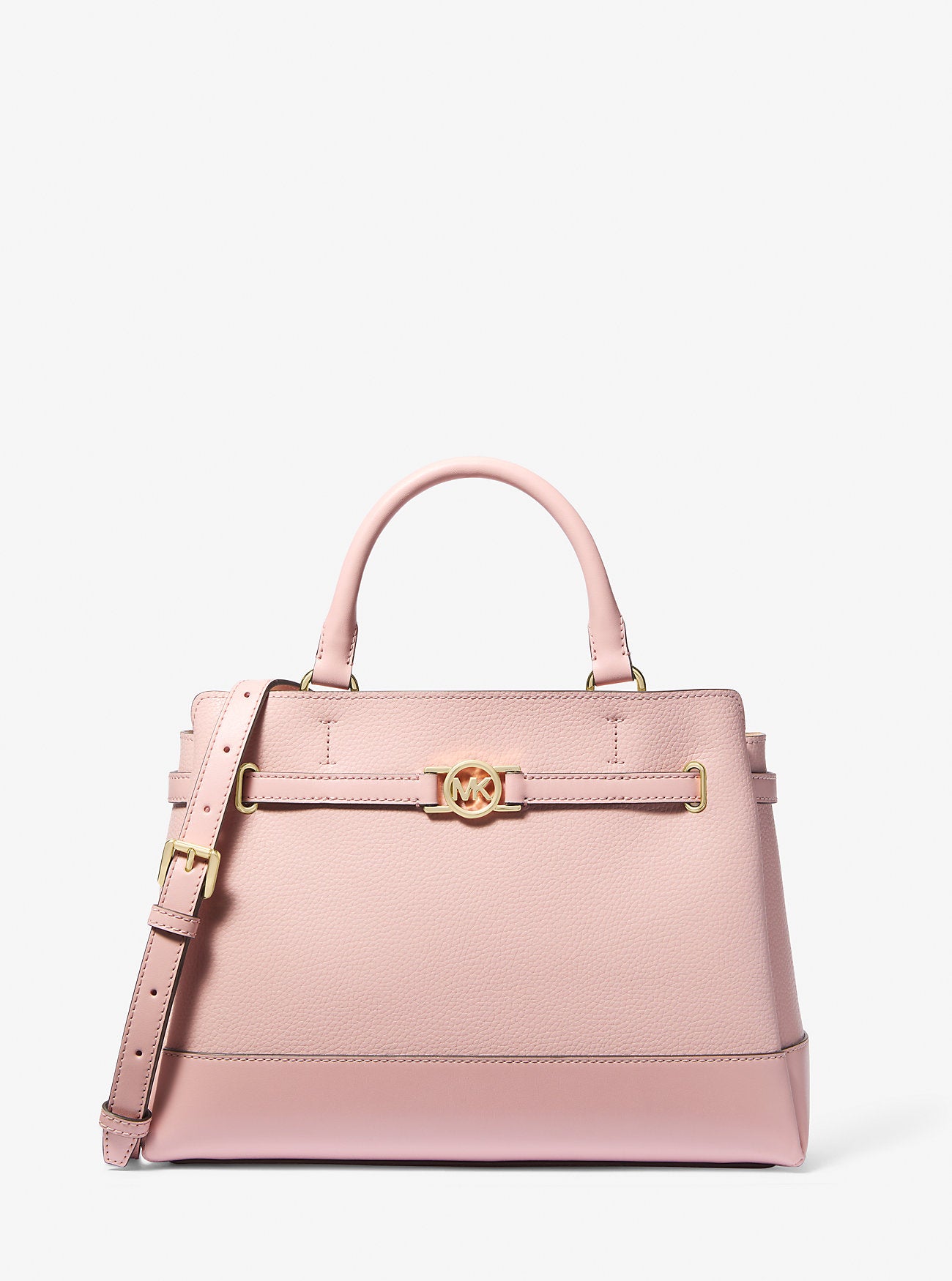 Reed Large Pebbled Leather Satchel Powder Blush Powder Blush