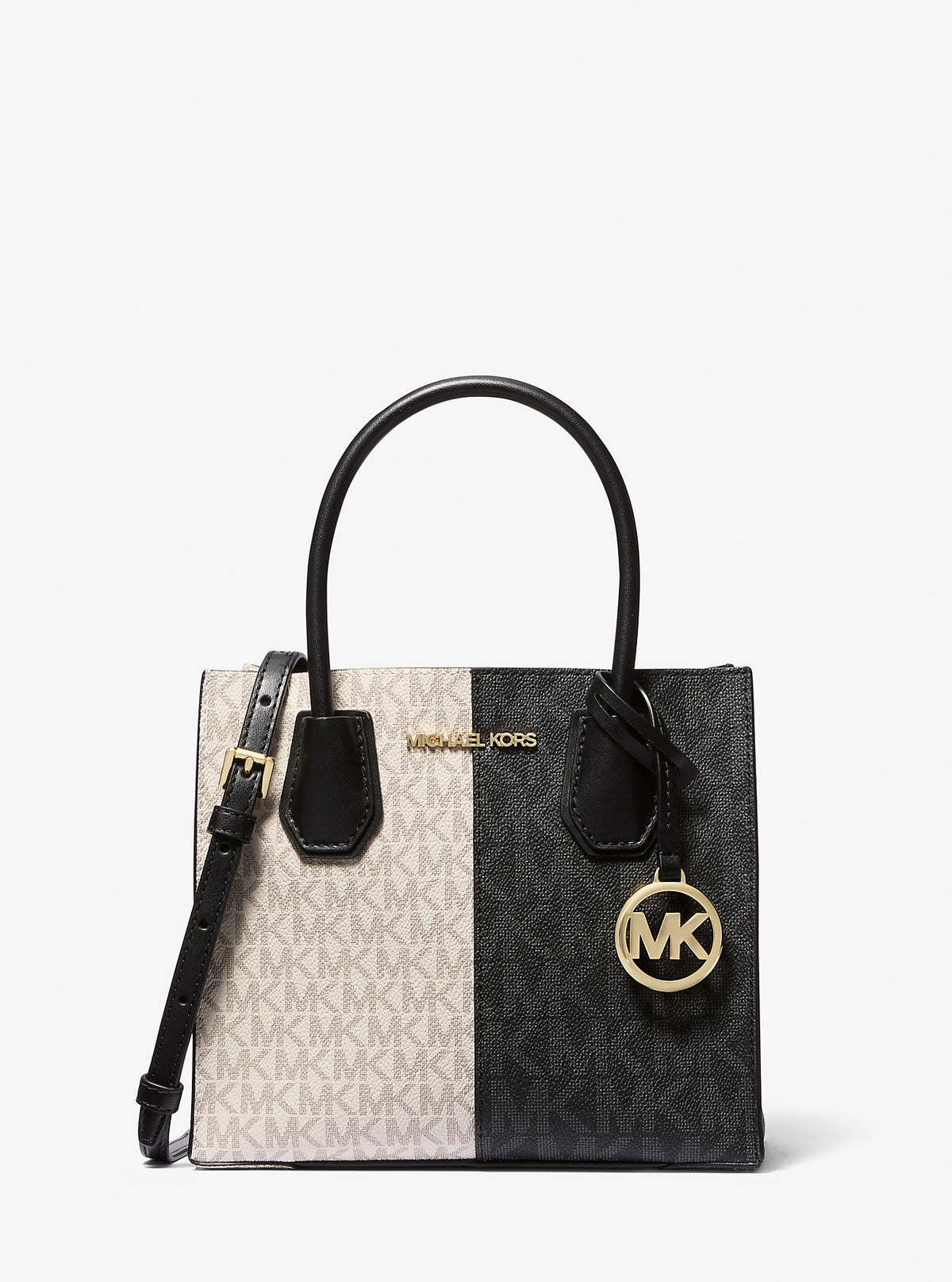 Mercer Medium Two-Tone Logo Crossbody Bag Black Combo Black Combo