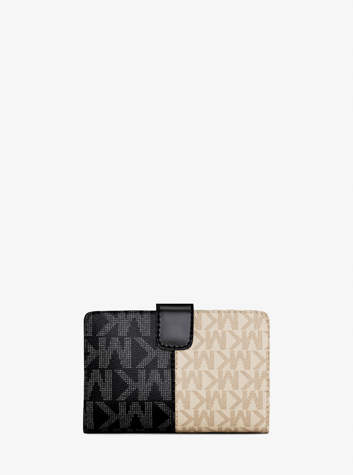 Jet Set Medium Two-Tone Logo Wallet Black Combo Black Combo